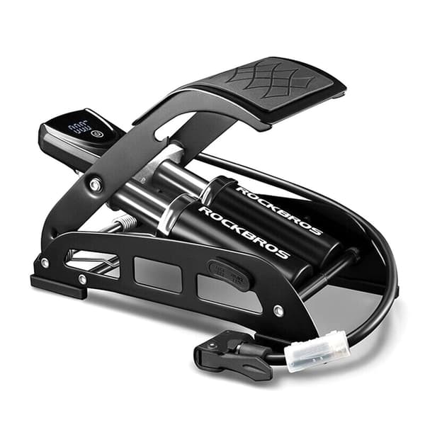 Rockbros fotpump med display - Svart