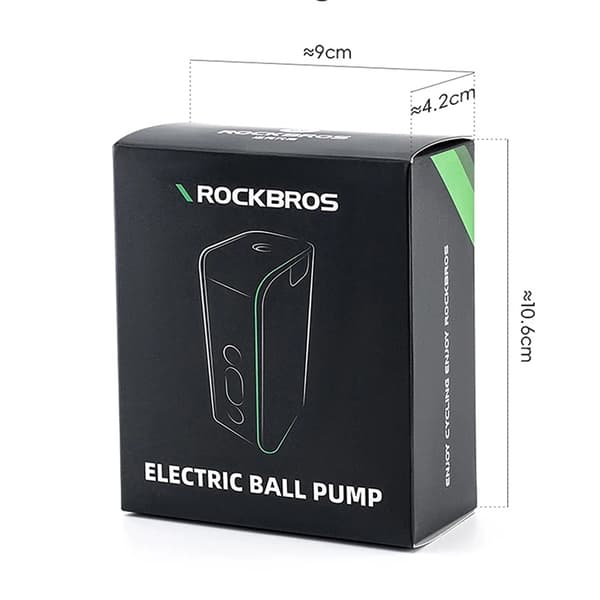Rockbros Cykelpump Med Display för Däck/Kulor/Ballonger - Blå