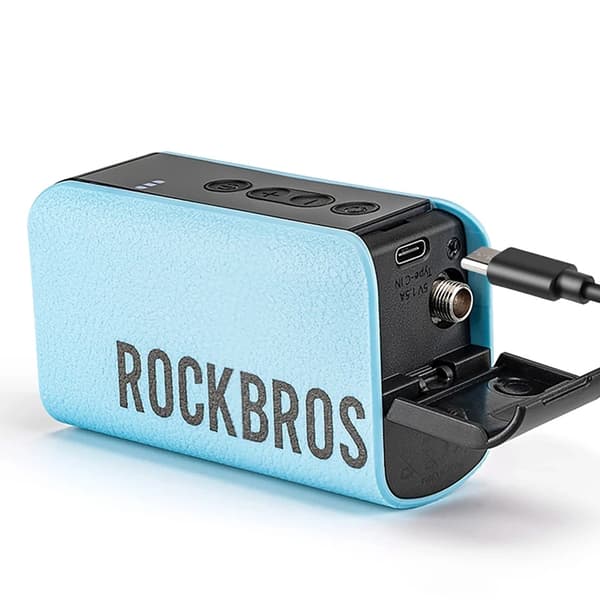 Rockbros Cykelpump Med Display för Däck/Kulor/Ballonger - Blå