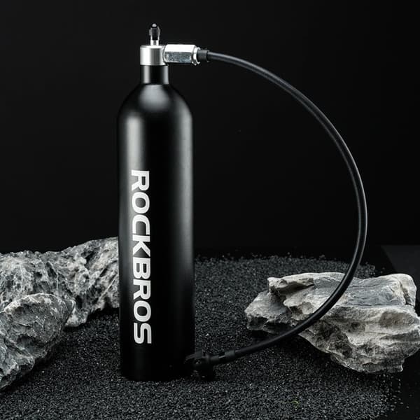 Rockbros Tubeless Tire Inflator 200 PSI 1.2L - Svart