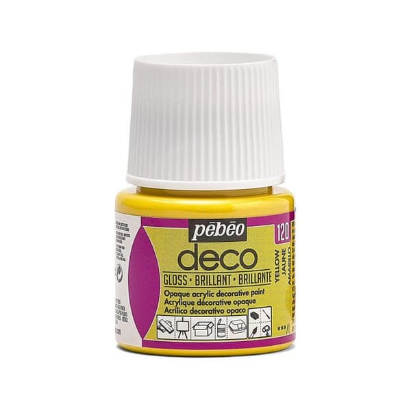 Initieringslåda - PEBEO - Dekorativ färg - 6 krukor à 20 ml - Vit färg - Blandat
