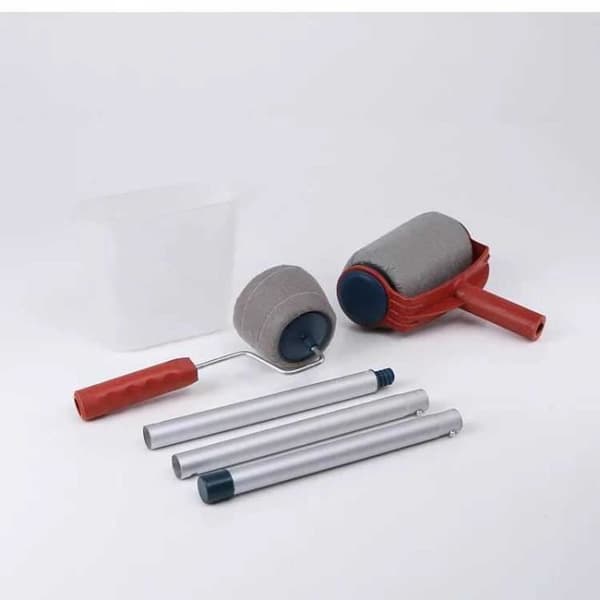 Stänk- och droppsäker Magic Paint Roller med behållare och förlängbart handtag.