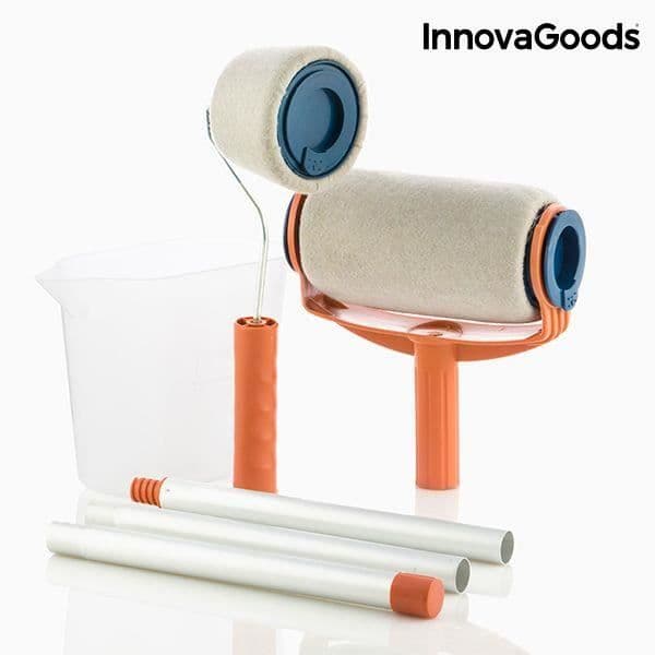 Paint Roller Set - InnovaGoods - Påfyllningsbar - Anti-dropp - 6 delar - Blå