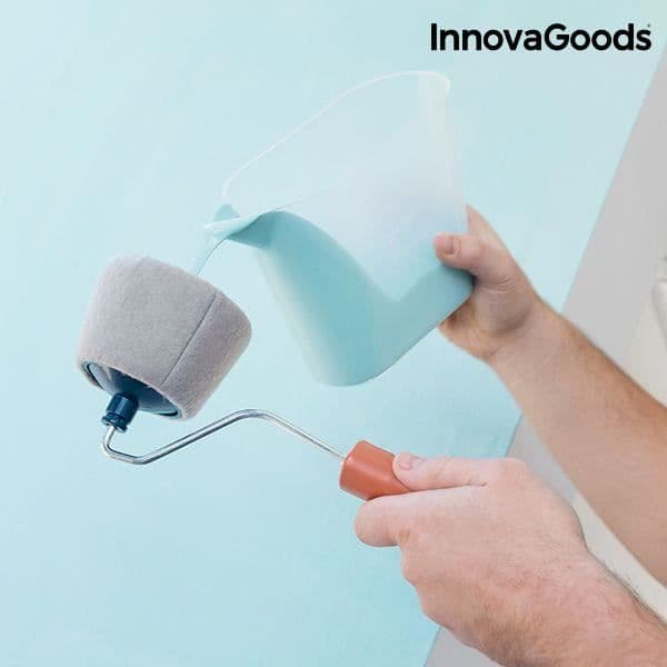 Paint Roller Set - InnovaGoods - Påfyllningsbar - Anti-dropp - 6 delar - Blå