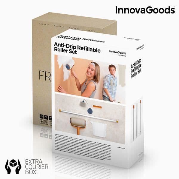 Paint Roller Set - InnovaGoods - Påfyllningsbar - Anti-dropp - 6 delar - Blå