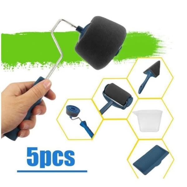 Seamless Paint Roller Kit - Vägg/tak/Dörrmålning - Blå