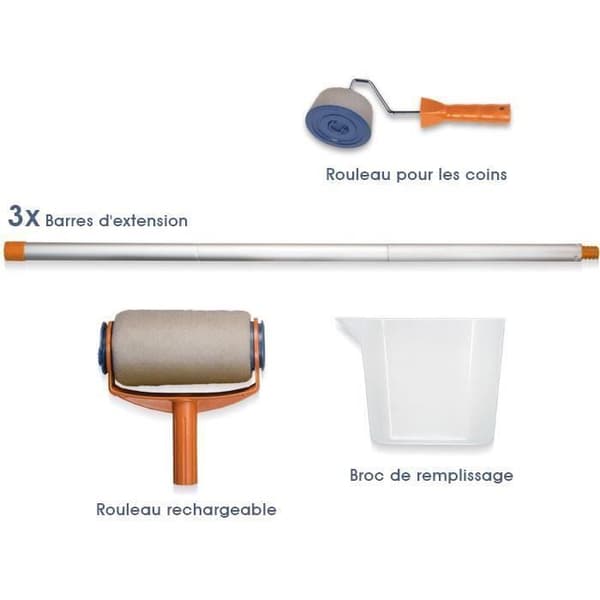 Magic Paint Rollers Anti-Stänk Anti-dropp med behållare och utdragbart handtag