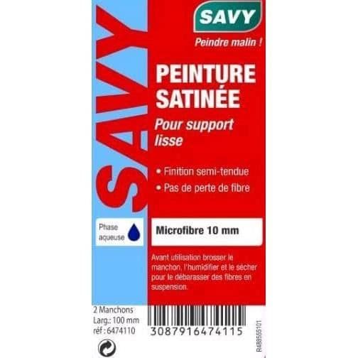 Special manchet för matt och satinmålarfärg - SAVY - D: 16mm L: 100mm - 2-pack