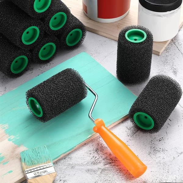 INF Svart Rollerborste Set - 1 Ram + 9 Rollerborstar