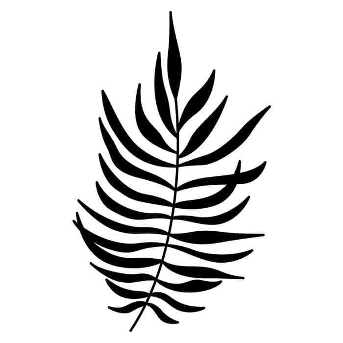 Trästämpel Ormbunksblad 65x40mm - Artémio {färg}