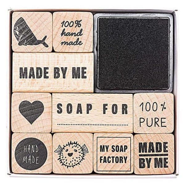 Stämpelset “Made by Me Soaps”, 11 st.