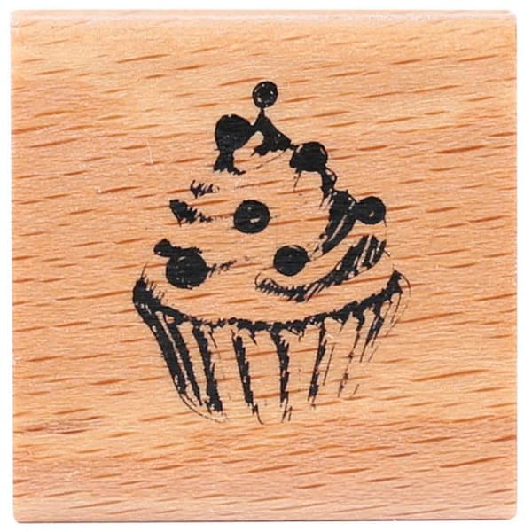 Trästicka Cupcake