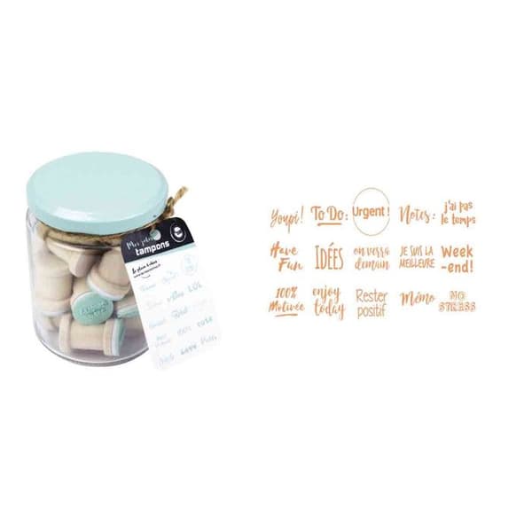 Trästickor Mots du quotidien 1,8 cm burk 15 stycken
