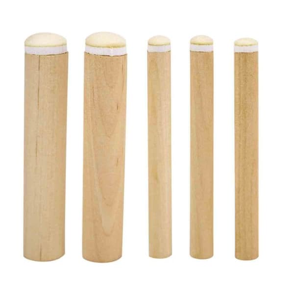 Svamptamponer med trähandtag, assorterade diametrar, 5 stycken