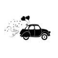 Miniatyrbild 2 av 2: Trästämpel - 2 CV hjärta
