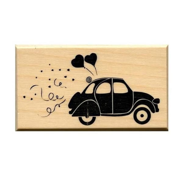 Trästämpel - 2 CV hjärta