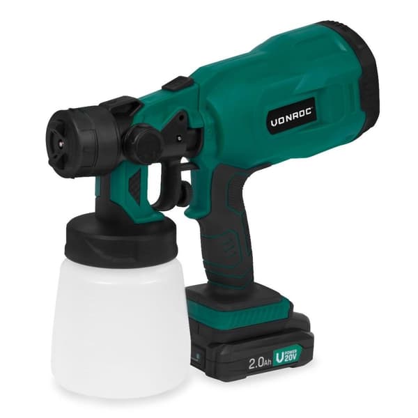 VONROC Malingsprøjte 20V – 2.0Ah | Inkl.  2.0Ah batteri og oplader