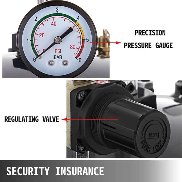 90PSI 30L tryckfärgsburk med automatisk luftblandare och precisionstryckmätare