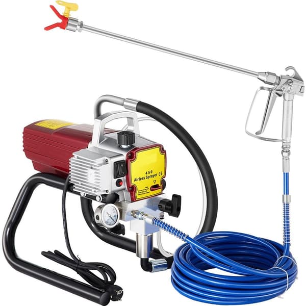 1800W 3300PSI 2,2 L/min Professionell Högtryck luftlös väggfärg sprutmaskin, justerbar flöde, avtagbar/lätt att rengöra, lättanvänd, bred applikation