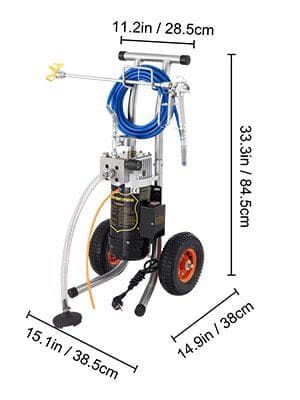 900W 250bar 1,9 l/min effektiv Luftlös färgspruta, justerbart flöde, lätt att använda, lätt att rengöra och flytta
