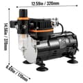 Miniatyrbild 9 av 9: 120W 18-23L/min professionell multifunktionell dubbelverkande sprutpistolsats, högre lufttryck/flöde, utmärkt kompatibilitet