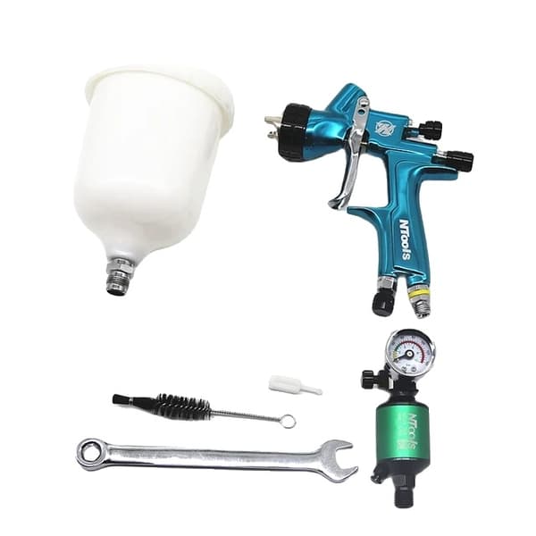 LVLP Sprøjtepistol, Luftsprøjtepistolregulator, Luftfilter, 1,3MM med reg