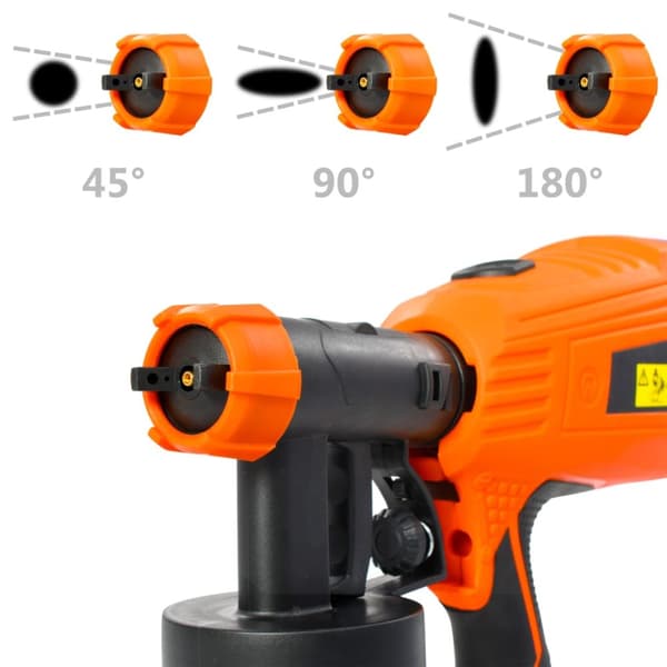The Living Store Elektrisk färgsspruta med 3 munstycksstorlekar 500 W 800 ml -  Färgsprutor
