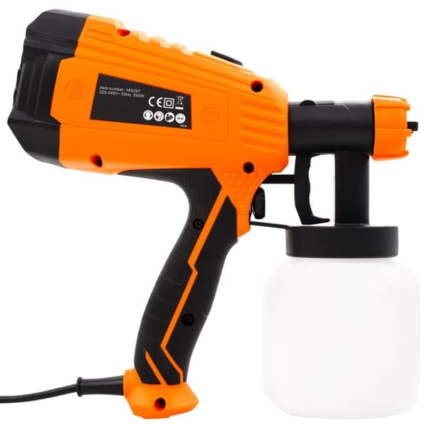 The Living Store Elektrisk färgsspruta med 3 munstycksstorlekar 500 W 800 ml -  Färgsprutor