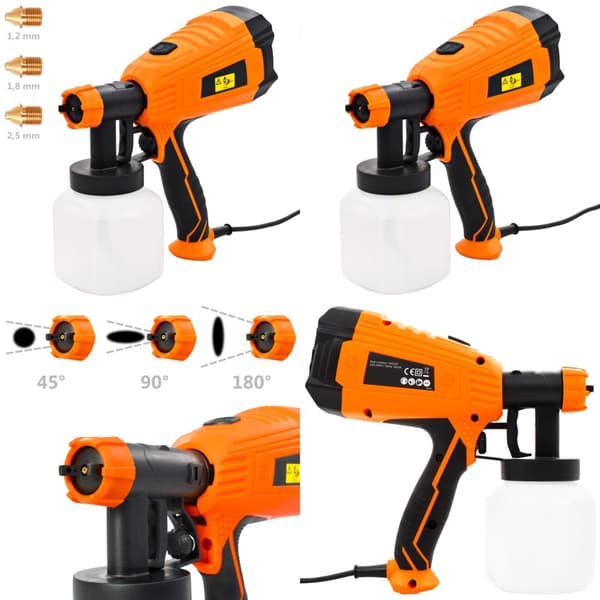 Elektrisk färgsspruta med 3 munstycksstorlekar 500 W 800 ml - Färgspruta - Färgsprutor - Home & Living