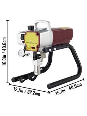 1800W 3300PSI 2,2L/min högtrycks luftlös väggfärgsprutmaskin, justerbart flöde, effektiv, lätt att använda och rengöra