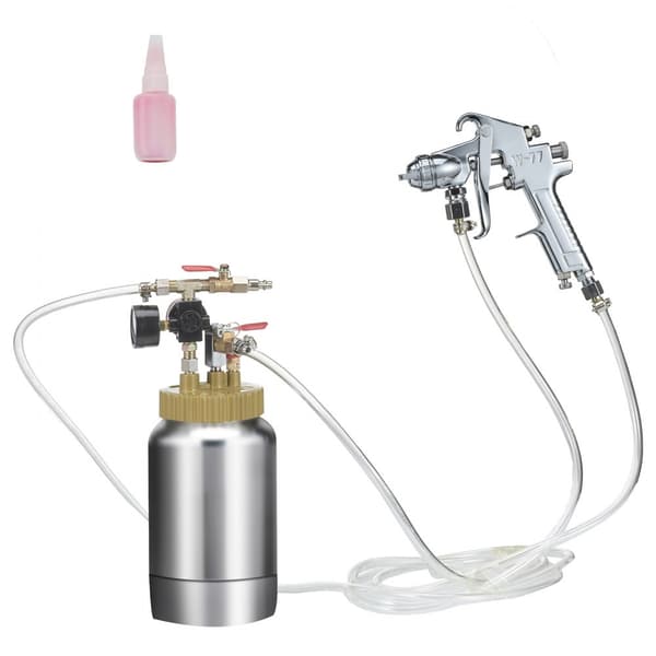 0-45 psi justerbar 2L bärbar färgtank med 1,8 mm sprutpistol, 3m slang, uppgraderad tätning