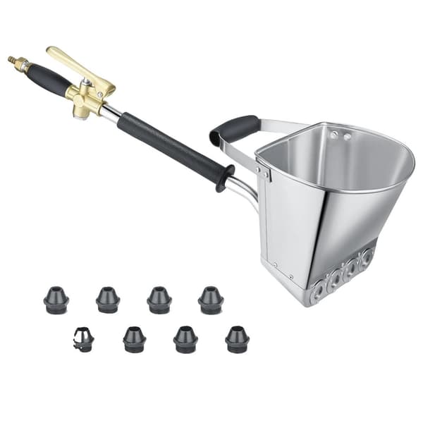 Cementmörtelsprutpistol, effektiv 4-jet design, ergonomiskt handtag,Silver