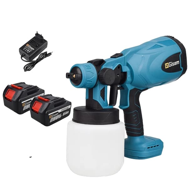 Gisam Elektrisk Sprutpistol, Högtrycksapplicator, 800ML Koppvolym,Blå2 Litet Batteri Blue 2 Big Battery