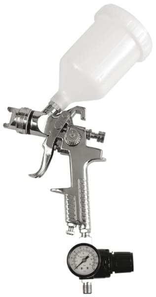 VOREL HVLP SPRAYPISTOL 600ml MED ÖVRE TANK + MANOMETER 80902