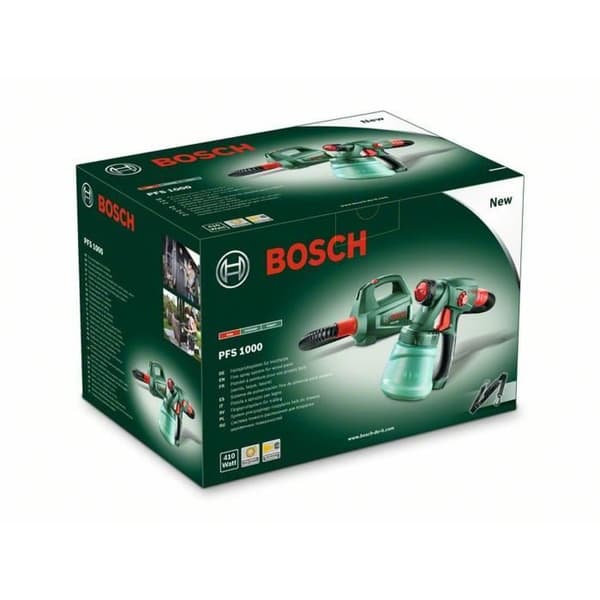 Bosch målarpistol - PFS 1000 - 410 W - Flöde: 0 - 100 ml/min - Tank: 800 ml - Flexibel: 1,3 m