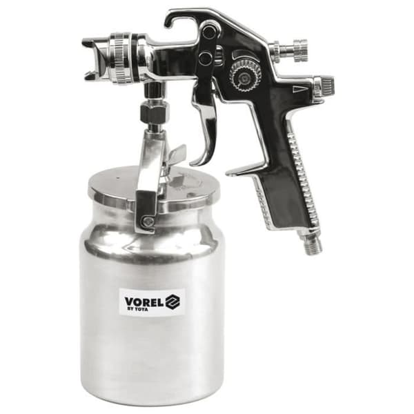 VOREL Spraypistol, HVLP med vätskekopp 1000 ml