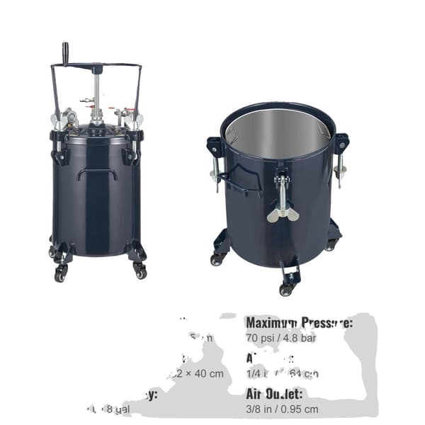 VEVOR Sprayfärgtryckskärl, Justerbart tryck,30L