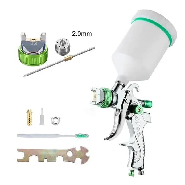 HVLP Sprutpistol, Justerbar Munstycksstorlek, Stor 600 ml Koppkapacitet,2.0mm Set A