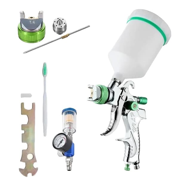 HVLP Sprutpistol, Justerbar Munstycksstorlek, Stor 600 ml Koppkapacitet,1.4mm Set B