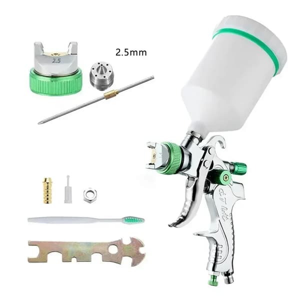 HVLP Sprutpistol, Justerbar Munstycksstorlek, Stor 600 ml Koppkapacitet,2.5mm Set A
