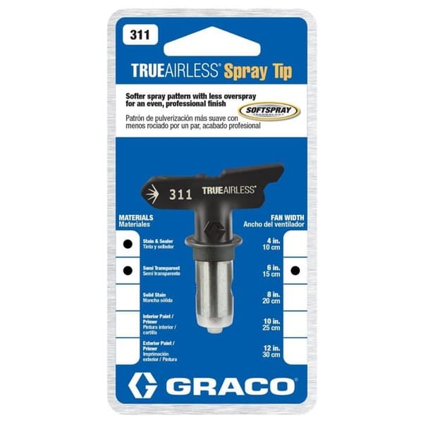 Graco - TRA311 - TrueAirless 311 sprutmunstycke - för Magnum A20, A30, A45, A60, A80, A100, ProS19, ProS21 Svart