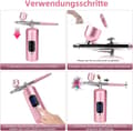 Pikkukuva 6 / 7: Lollanda Airbrush Machine – Langaton ruiskupistoolisarja USB-latauksella ja 3 nopeustilalla, kynsitaiteeseen, kakun koristeluun ja maalaukseen