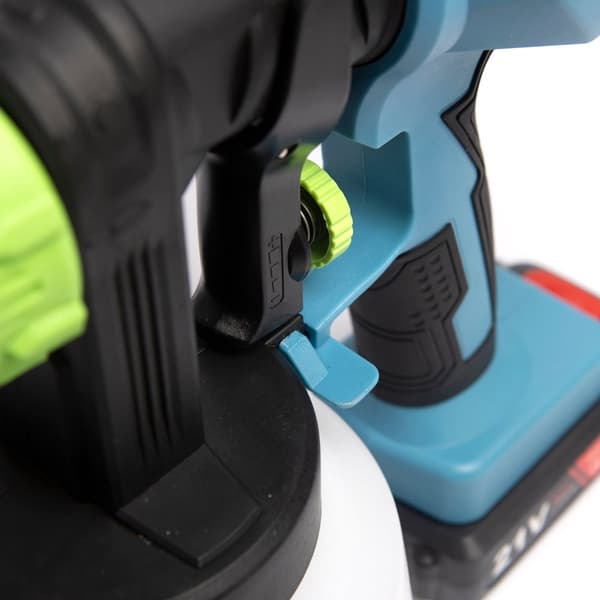QLT Batteridriven Färgspruta för Färg, Lack och Lasyr – Airbrush Färgspistol – 800ML