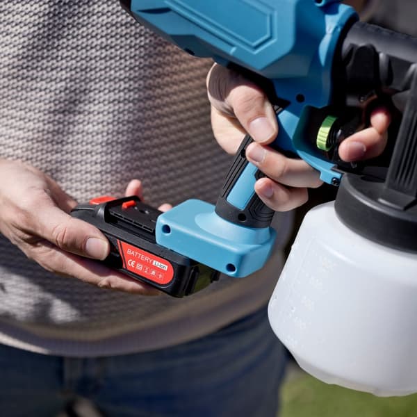 QLT Batteridriven Färgspruta för Färg, Lack och Lasyr – Airbrush Färgspistol – 800ML