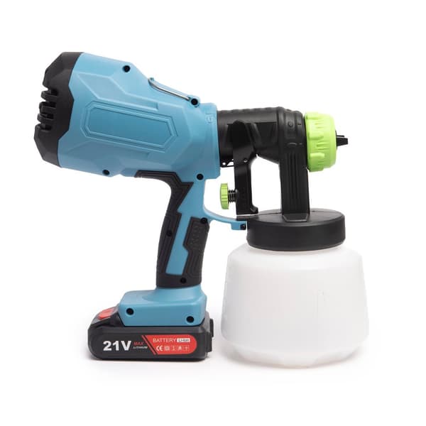 QLT Batteridriven Färgspruta för Färg, Lack och Lasyr – Airbrush Färgspistol – 800ML