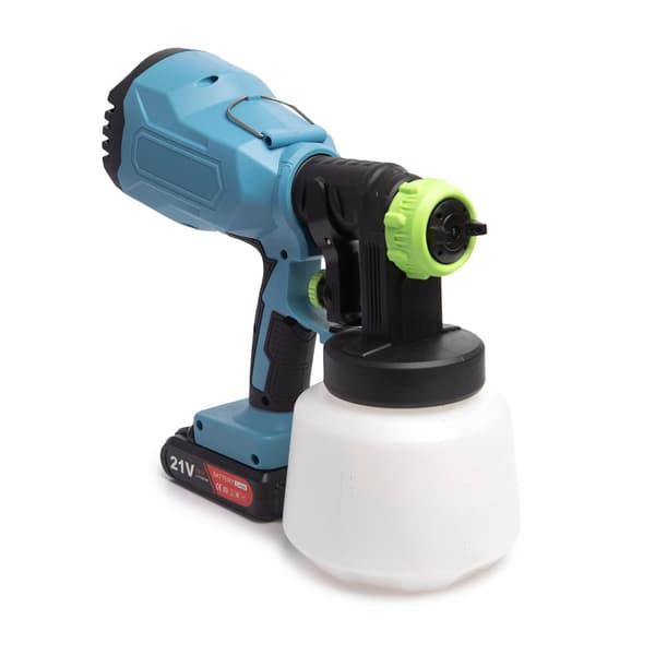 QLT Batteridriven Färgspruta för Färg, Lack och Lasyr – Airbrush Färgspistol – 800ML