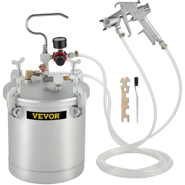 VEVOR Tryckfärgspruta, 10L kapacitet, 45-60 PSI driftstryka, 7.1"-9.1" mönsterbredd