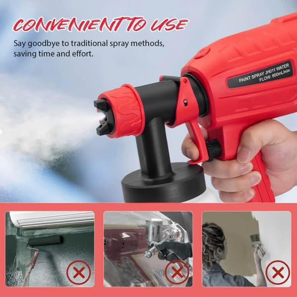 Elektrisk Spraypistol, 1000 ml Kapacitet, 700 W Effekt, 800 ml/min Sprayhastighed,EU-stik