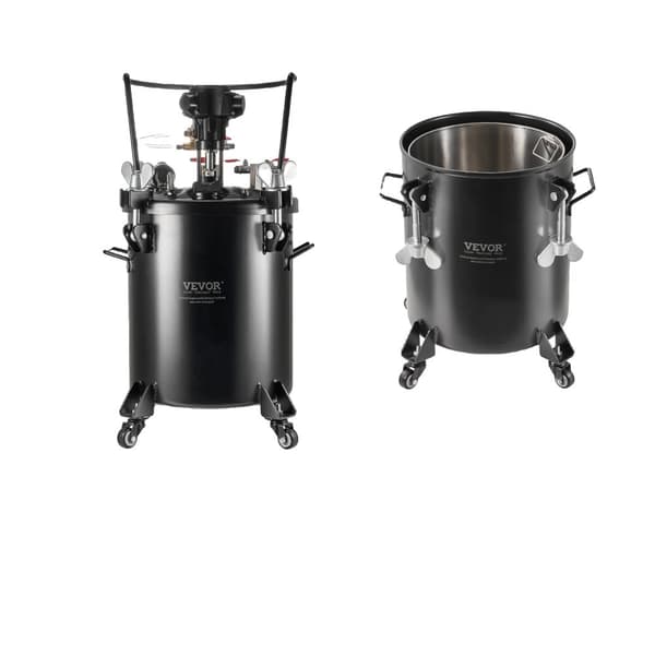 Sprayfärgstryckbehållare, kapacitet, 1/4" luftinlopp, 3/8" utloppsport,30L 4.0mm