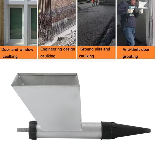 Cementbruksspruta, hållbar rostfri stål, avtagbara munstycken, lättviktsdesign
